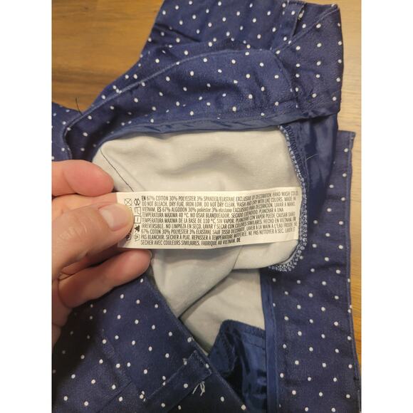 Forever 21 High Rise Polka Dot Shorts Women’s S Blue White Pockets EUC - Picture 6 of 10